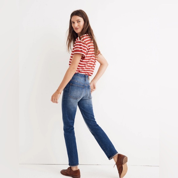 NWOT Madewell The Perfect Jean in Glenmoor Wash Blue Button Fly 26 - Picture 3 of 5
